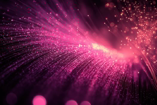 A pink fiber optic cable with sparkles photo