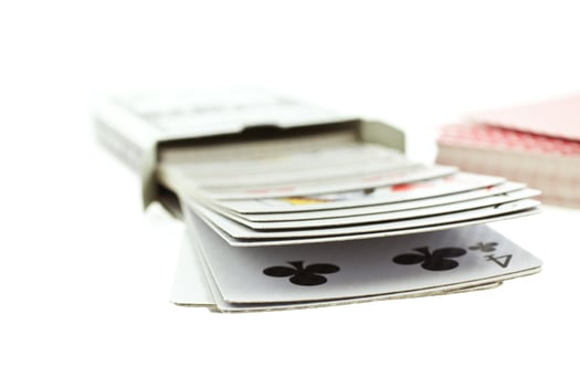 Two Deck of playing cards isolated photo