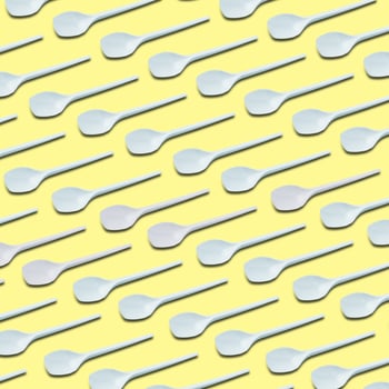 plastic tea spoons pattern photo