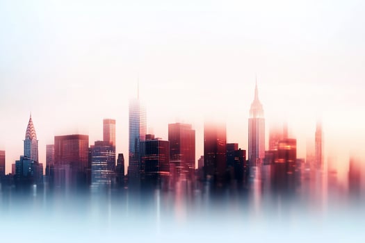 New york city skyline with blurred background photo