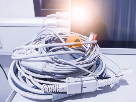 Prepare installation in Hospital Equipment of the patient Monitoring system. photo