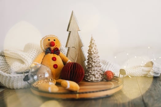 Happy New Years. Christmas background with fir tree, cones and Christmas decorations. photo