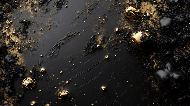 Black background with gold and silver specks. The gold specks are scattered all over the background photo