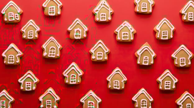 Christmas gingerbread cookies in the form of house. photo