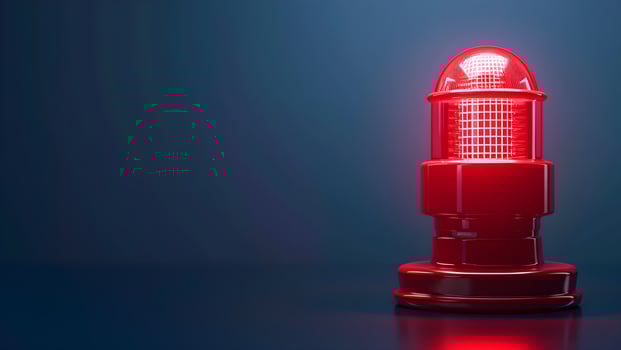 a red light is shining on a dark surface photo