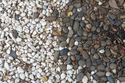 White pebble and black pebble background. photo