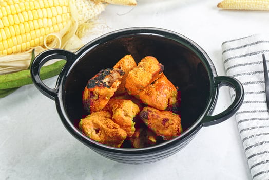 Indian cuisine - Fish Tikka barbecue photo