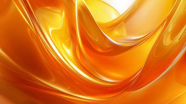 Yellow and orange abstract painting with a lot of texture. The painting is very colorful and has a lot of depth photo