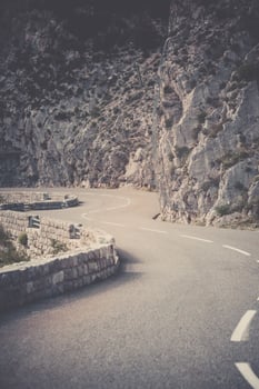 Road Turn in Mountains photo