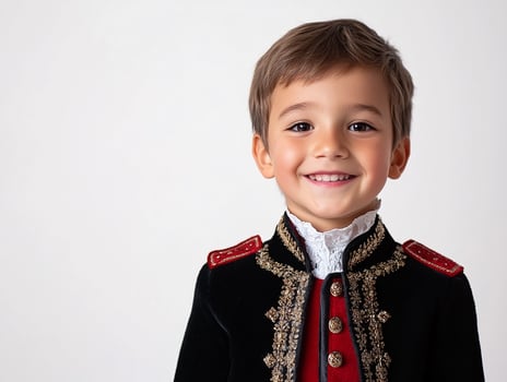 A young boy in a traditional costume photo