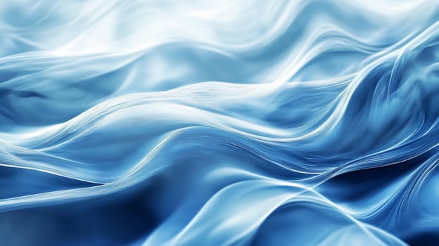 Blue wave with a white background. The blue color is very vivid and the wave is very long photo