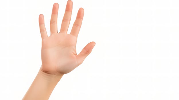 Professional Stop Sign Hand Gesture for Business Communication photo