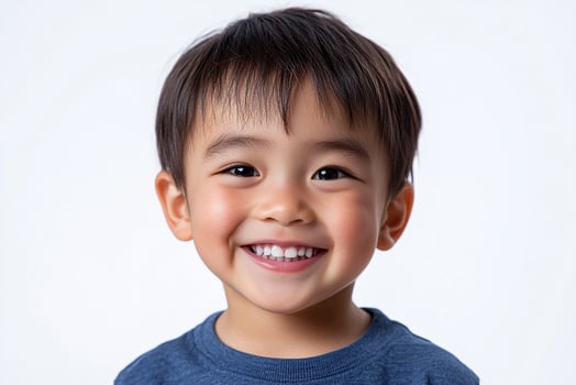 A young boy is smiling and posing for the camera photo