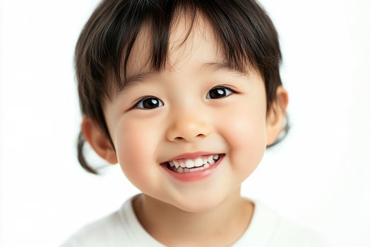A young asian child smiling photo