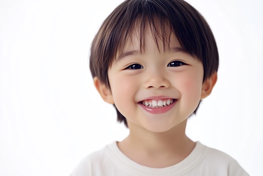 A young boy smiles for the camera photo