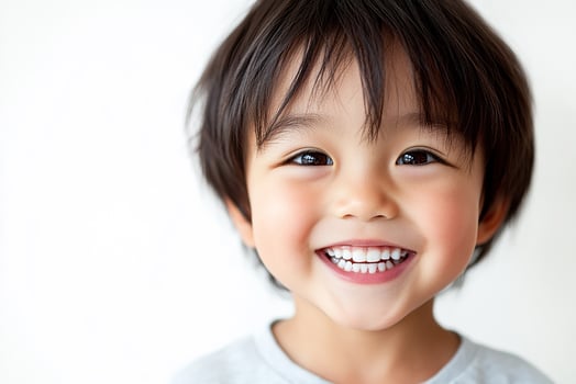 A young boy smiles for the camera photo