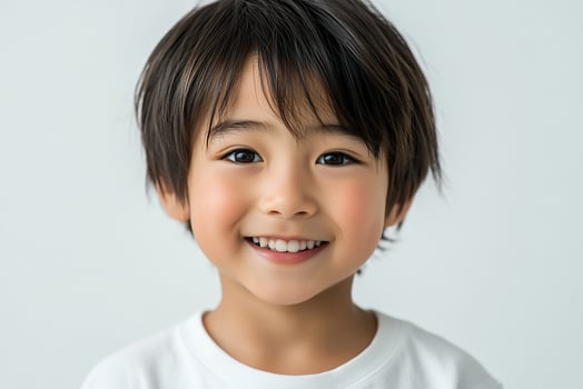 A little boy with a white shirt on photo