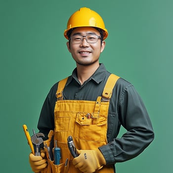 A man wearing a hard hat photo