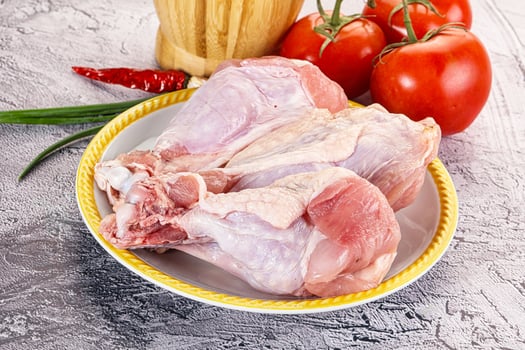 Raw turkey shoulder wing for cooking photo