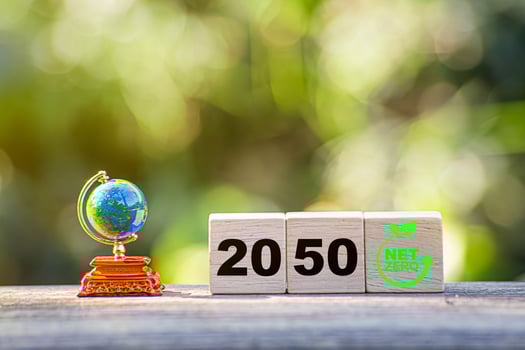 Net zero by 2050. Carbon neutral. photo