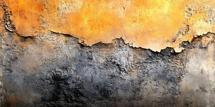 Abstract textured wall with orange and grey tones. photo