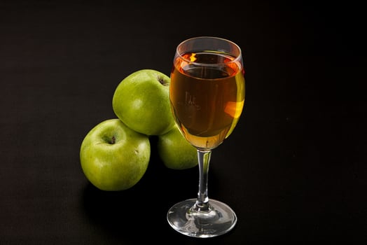 Fresh sweet natural apple juice photo