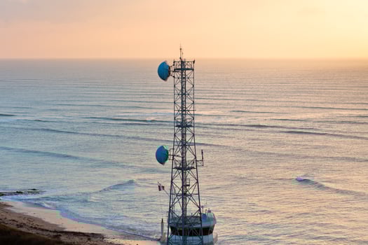 Communication Tower at sunset photo