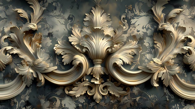 A decorative wall with ornate designs photo