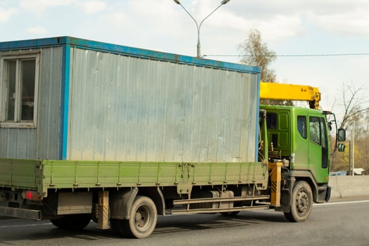 Special transport on the road. Special-purpose vehicles on the highway. Technical transport. photo