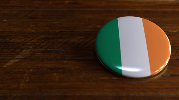 Ireland Flag-Themed Voting Badge photo