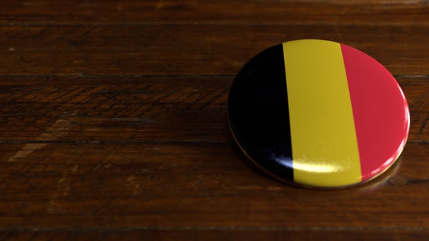 Belgium Flag-Themed Voting Badge photo