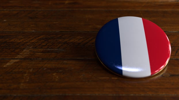France Flag-Themed Voting Badge photo