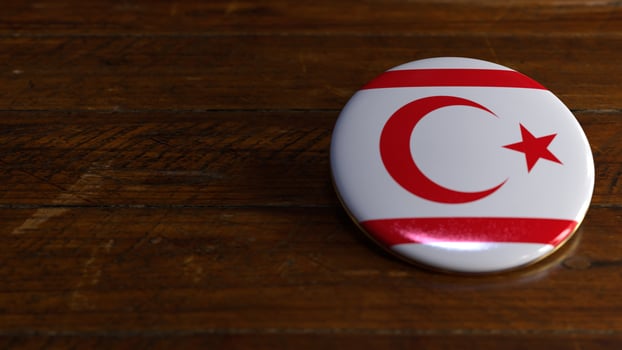 Northern Cyprus Flag-Themed Voting Badge photo