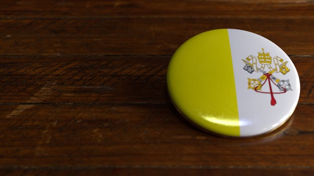 Vatican City Flag-Themed Voting Badge photo