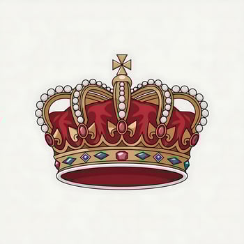 A crown with jewels on it is shown in this illustration photo