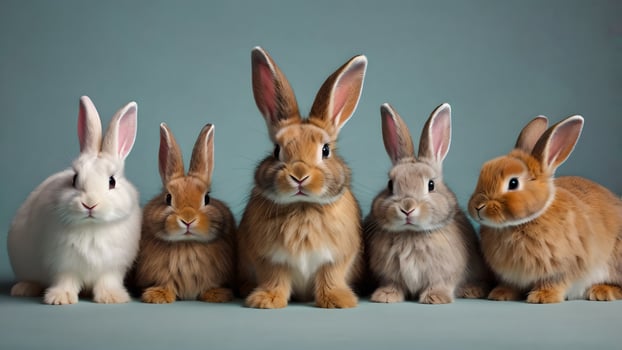 Adorable Easter Bunnies Posing for a Photo Shoot