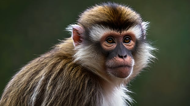 Adorable Wolfs Mona Monkey Portrait photo