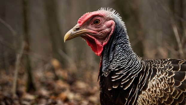 Majestic Wild Turkey in Autumn Forest photo