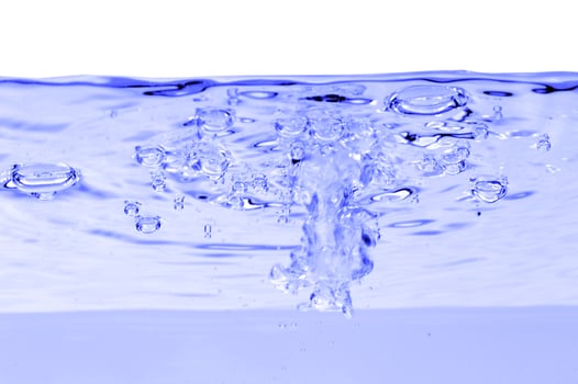 Water on a white background photo