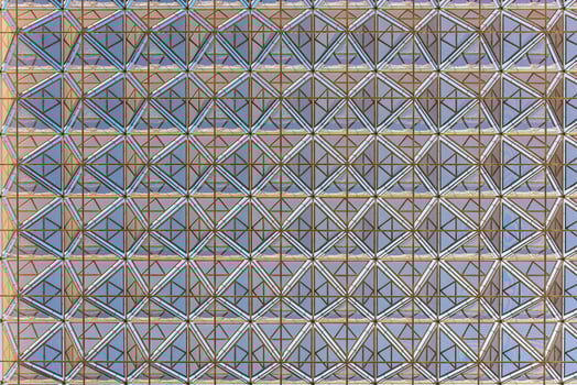 Modern building roof geometric design background photo