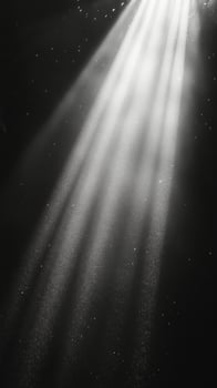 Light rays penetrate darkness creating a serene atmosphere underwater photo