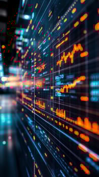 Visual representation of data trends in a digital financial market analysis environment photo
