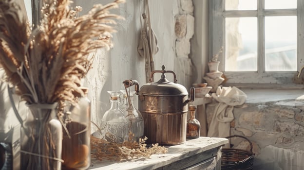 Rustic interior flowers photo