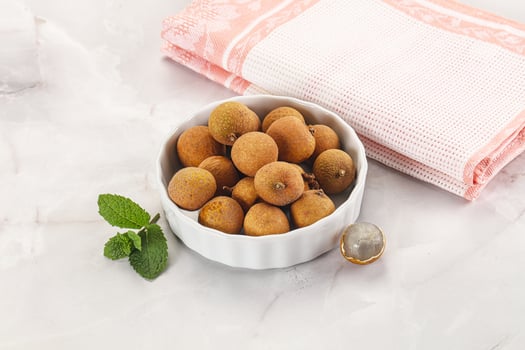Tropical delicous fruit Longan heap photo