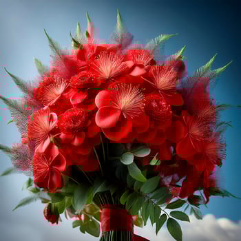 Beautiful Red Flower Bouqet photo