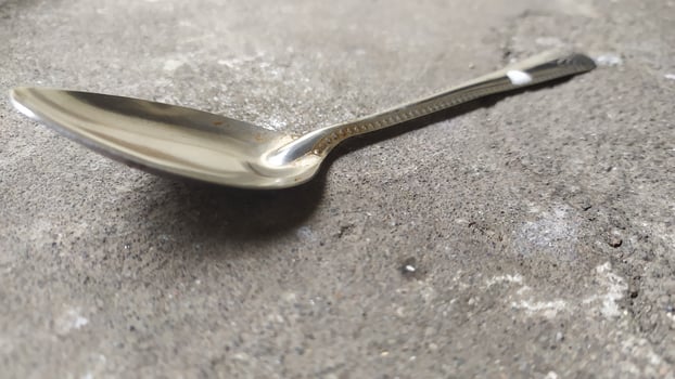 spoon on stone photo