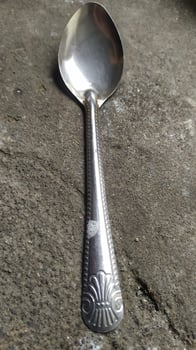 spoon on stone photo