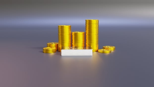 Bitcoins and Bank Or Credit Cards With Dark Bankground photo