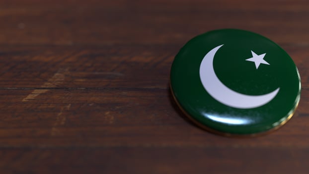 Voting Badge Featuring the Flag of Pakistan photo