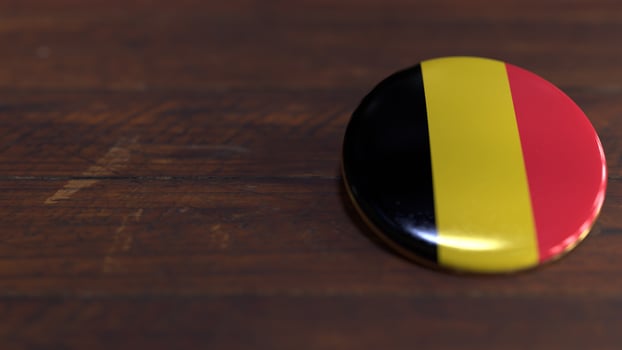 Voting Badge Featuring the Flag of Belgium photo